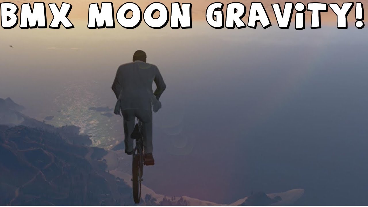 Grand Theft Auto 5 BMX Bike with Moon Gravity! YouTube