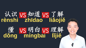 Know & understand in Chinese认识vs知道,懂vs明白,了解vs理解 Learn Chinese Vocabulary HSK