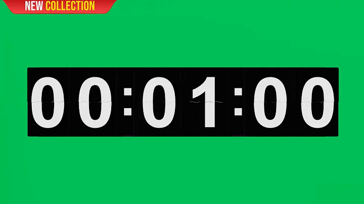 Green Screen Flipping Clock 1 minute Animation | 4K | Global Kreators