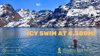 Embracing altitude: Our invigorating swim at 4,380m in Gosainkunda Lake! 🏊‍♂️🏞️