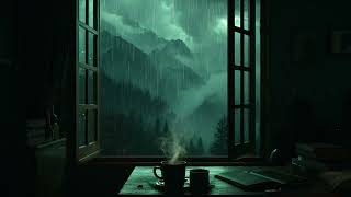 🌧️✨ Window Rain for Deep Sleep | Dark Cozy Bedroom Atmosphere