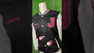 A letterman jacket as DOPE as the young lady who will wear it! #embroidery #varsity #sewinghacks A letterman jacket as DOPE as the young lady who will wear it! #embroidery #varsity #sewinghacks