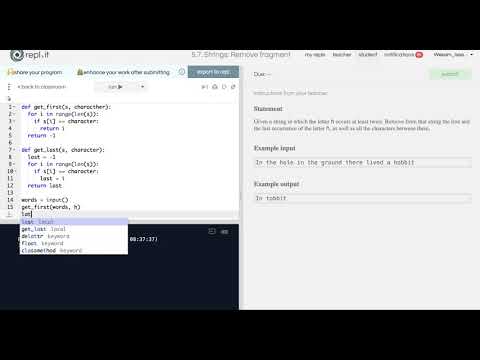 5.7 Solution Strings : Remove fragment