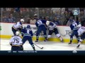 Ryan Reaves dots Zack Kassian's eye. St. Louis Blues vs Vancouver Canucks Mar 1 2015 NHL