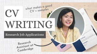 How to Write a CV for a Research Assistant Position + Example | Biomedical Research Job Applications