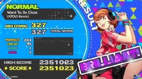Persona 3: Dancing in Moonlight - Want To Be Close (ATOLS Remix) - Normal - Brilliant - Full Combo