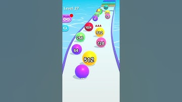 2024 BALL RUN 2048 Level 27. very cool and gnarly hyper casual games. #stmkgaming #shorts #gaming
