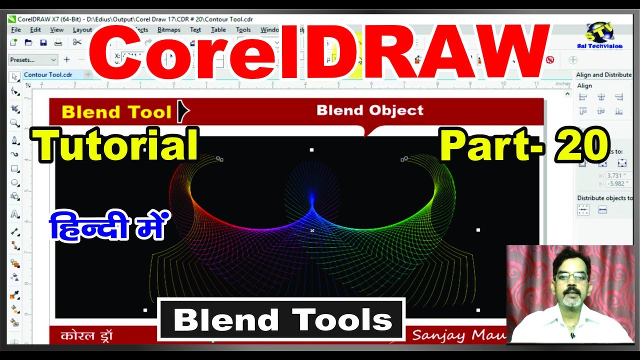 How to use Blend Tool with Complete Property Function in CorelDraw X-7 ...
