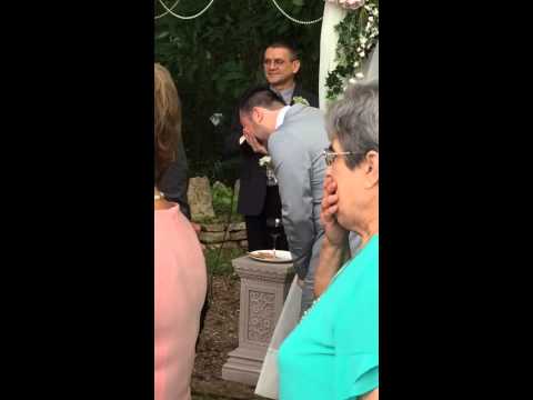 My reaction seeing my bride for the first time!