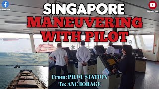 PILOT STATION TO ANCHORAGE | MANEUVERING WITH PILOT | SINGAPORE