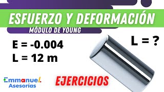 Ejercicios de ELASTICIDAD y DEFORMACIÓN. Módulo de Young. #física