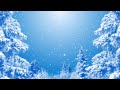Gentle snowy scene screensaver for your big screen tv