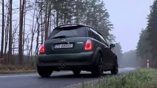Mini Cooper S R53 with Malian catback exhaust pops and bangs launch loud