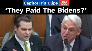 Matt Gaetz INTERROGATES Merrick Garland EXPOSES Biden Family Business Dealings