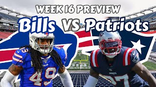 Buffalo Bills vs. New England Patriots Week 16 Preview