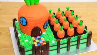 Carrot House Garden Cake with SURPRISES by Cakes StepbyStep