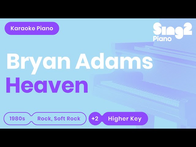 Bryan Adams - Heaven (Karaoke Piano) Higher Key class=