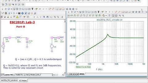 ESC201P Simulation Lab 3:  RLC Circuits and Notch Filter