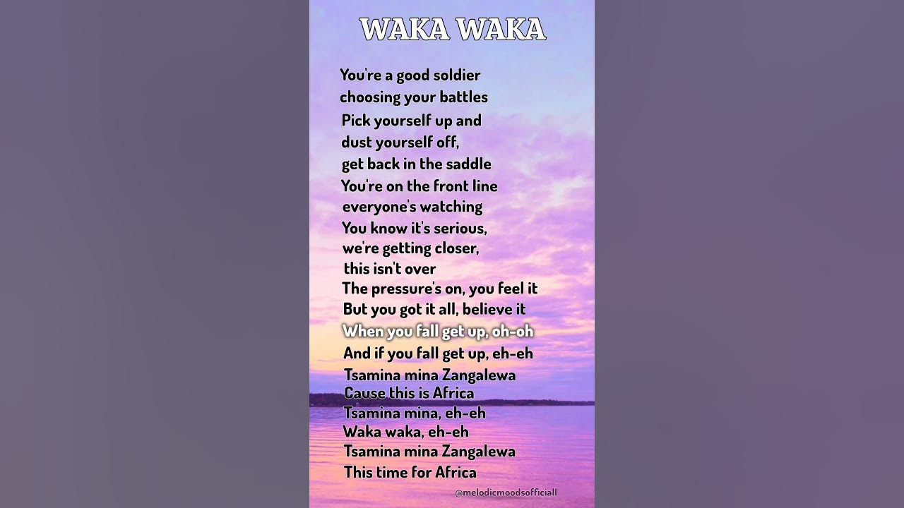 Waka Waka(This time for Africa) (lyrics) - shakira ft. Freshlyground ! #song #lyrics #music #shorts