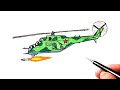 Как нарисовать Военный Вертолет Ми 24
