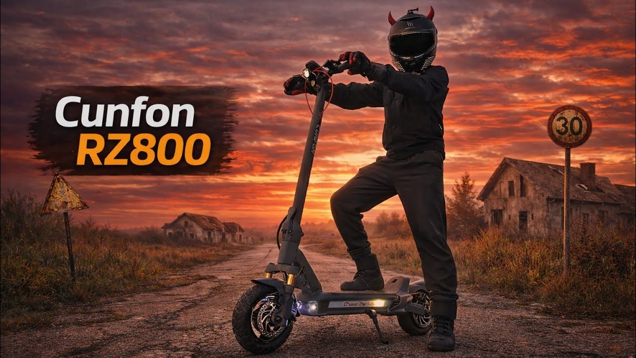 O TROTINETA PUTERNICA CUNFON RZ800 MOTOR 1200w OFFROAD REVIEW & DRIVE ...