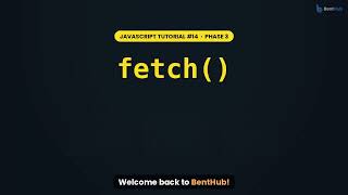 JavaScript fetch Explained: async/await, JSON & try/catch | JavaScript Tutorial #14