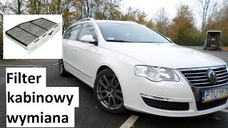 VW Passat B6 wymiana filtra kabinowego