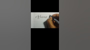 🥰Aleena Batool😍 name calligraphy#youtubeshorts #art #shorts #trending #handlettering #handwriting