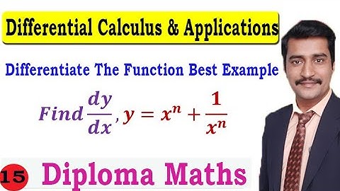 Differentiate The Function Best Example Diploma Maths