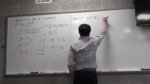 Reduction of order to 1st order systems