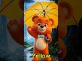 U is for Umbrella  | Rainy ABC for kids and fun  with Cute bibo Bear 🐻 #shorts #kidslearning #cute