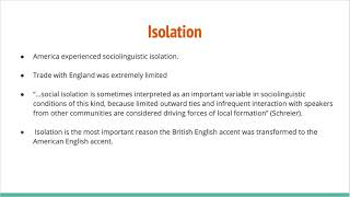 How did Americans lose their British accent