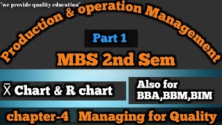 Mean Chart & R chart || Managing for Quality, Production & operation MBS 2nd Sem || Process control