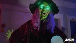 Mysterious fortune-telling witch with weird green skin🟪 | Halloween Hanging Witch with Magic Ball
