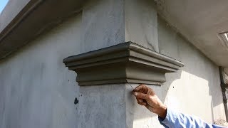 Easy Construction Sand and Cement Rendering on Concrete Columns  How to Building Concrete Columns