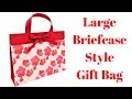 12 x 3 x 9 Large Briefcase Style Gift Bag | Original Design