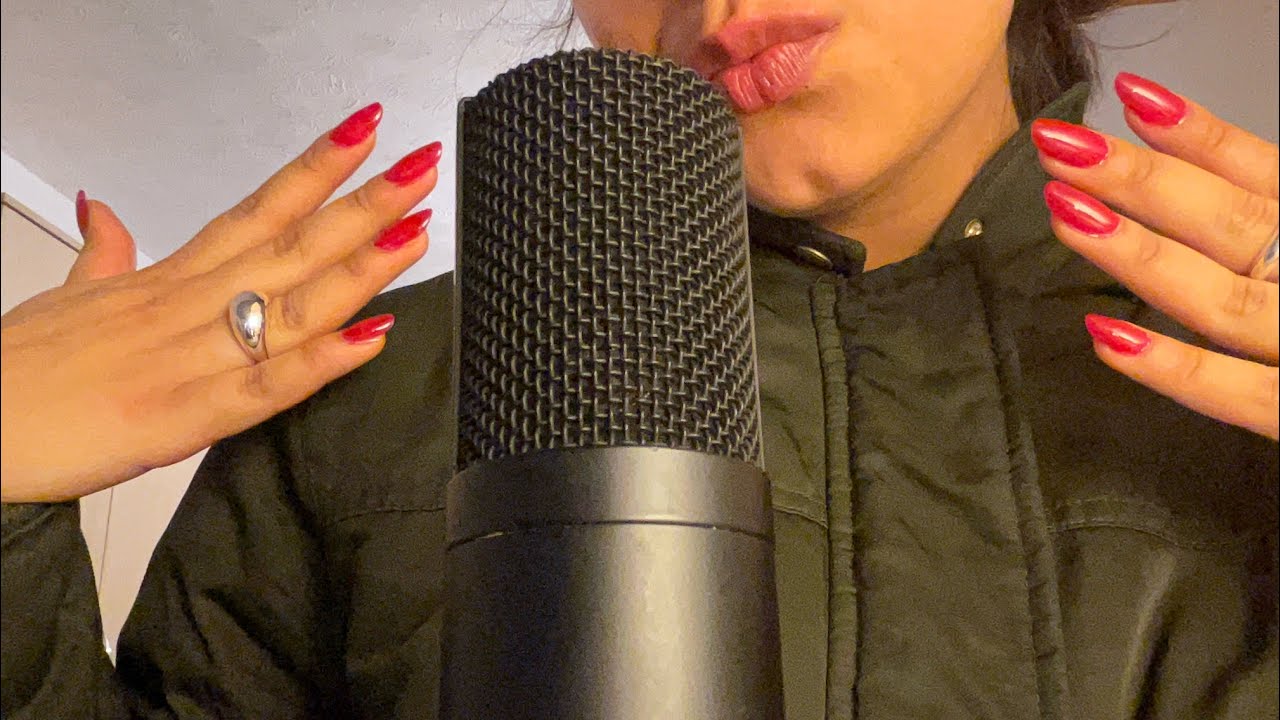 asmr nail triggers + gum chewing 