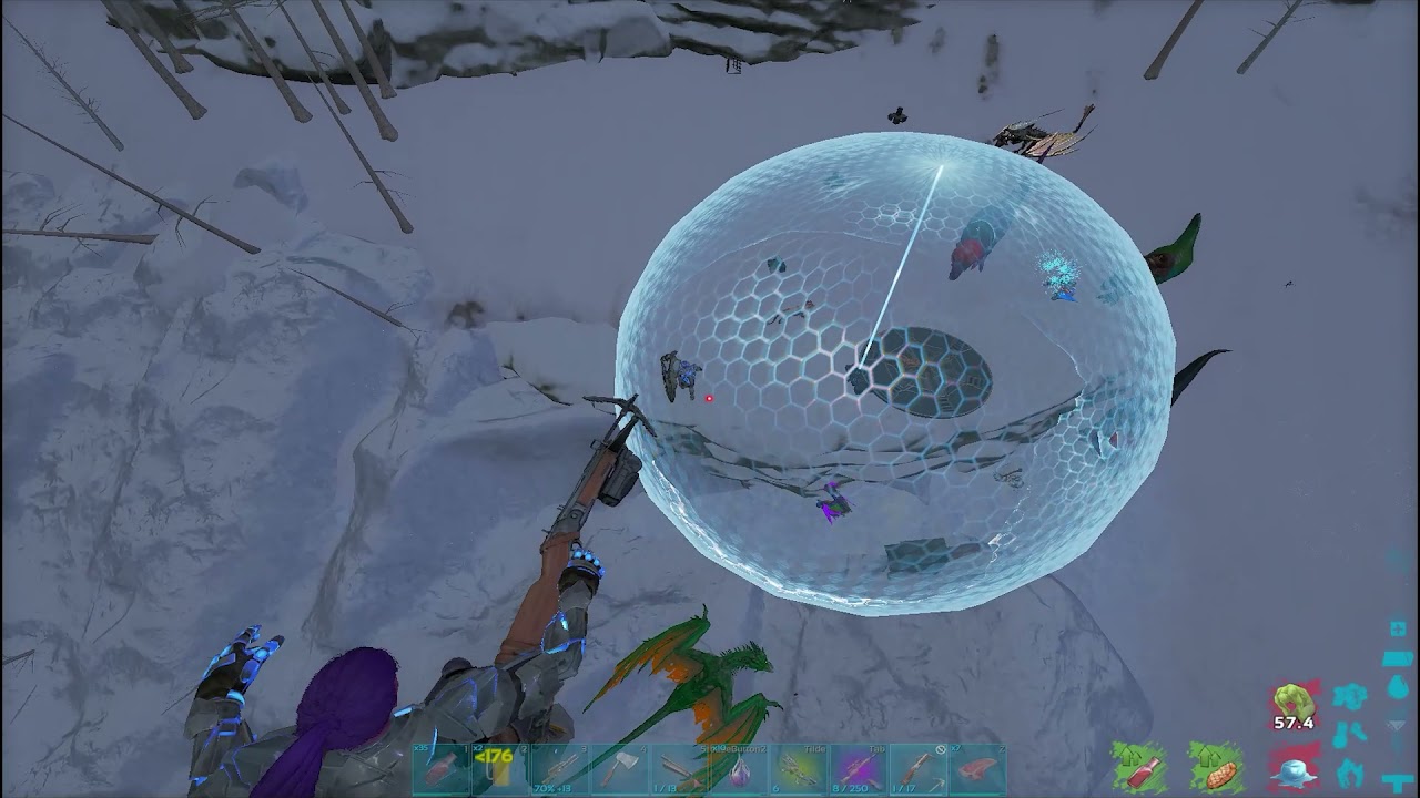 ARK OFFICIAL PVP | Nameless | farm tek suit on enemy center