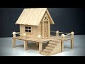 Wow! Beautiful Popsicle Stick House | How to Make Popsicle Stick House Easy