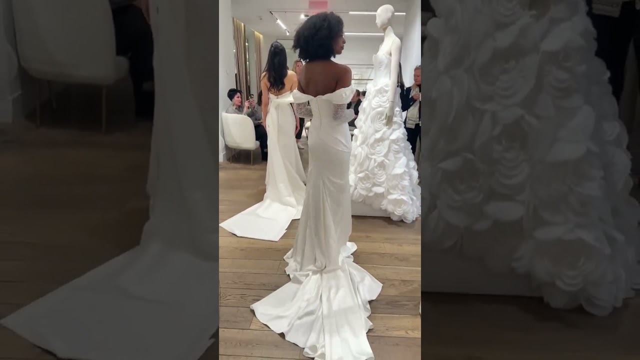 The NEW Pronovias Off-Shoulder Gown
