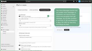 Gift-On | Gift Message Settings: Configuring Messages & Voice Notes in Shopify screenshot 2