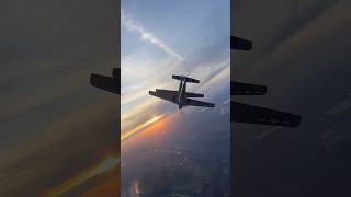 WWII Mustangs Chasing Sunset