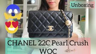 CHANEL 22C PEARL CRUSH WALLET ON CHAIN