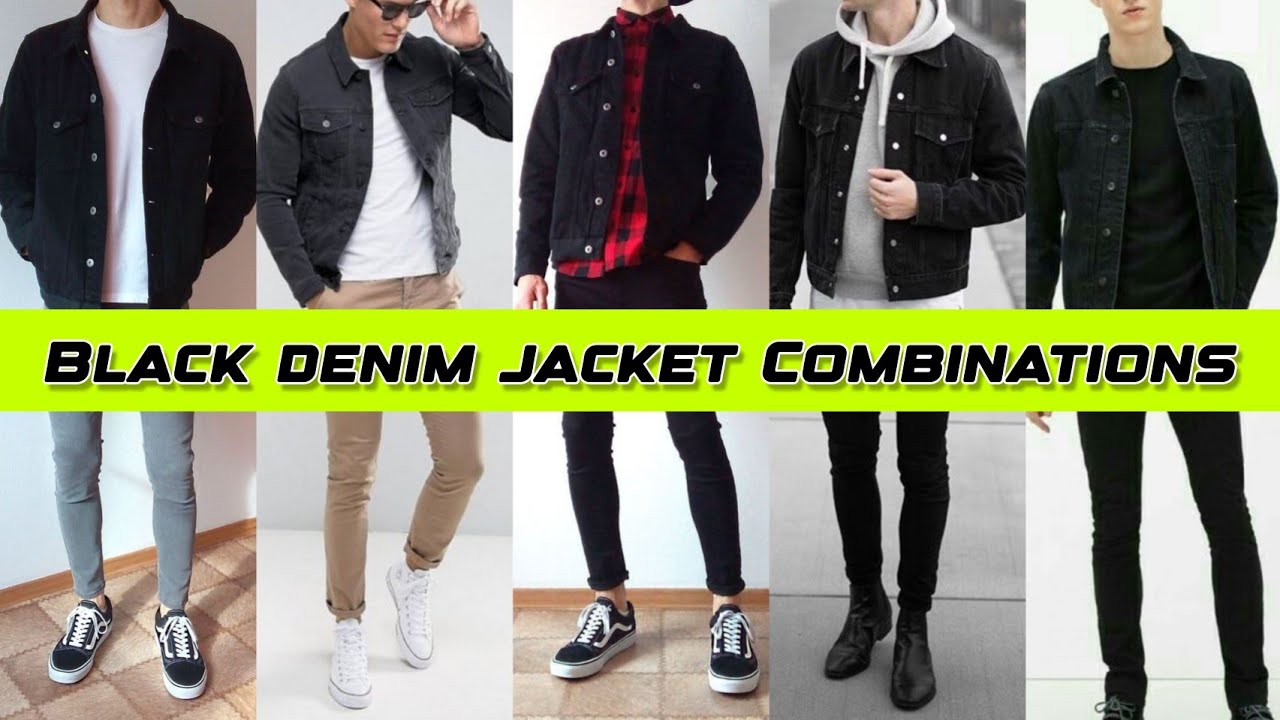 Black Denim Jacket Combination || Danim Jacket Outfit Ideas & Color ...