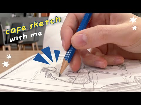 Sketch with me | Drawing strangers at a cafe