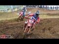 Josh gilbert and conrad mewse square up again in the mx nationals pro class at oxford moto parc