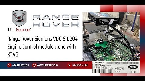 How to clone SID204 Range Rover Engine Control Module