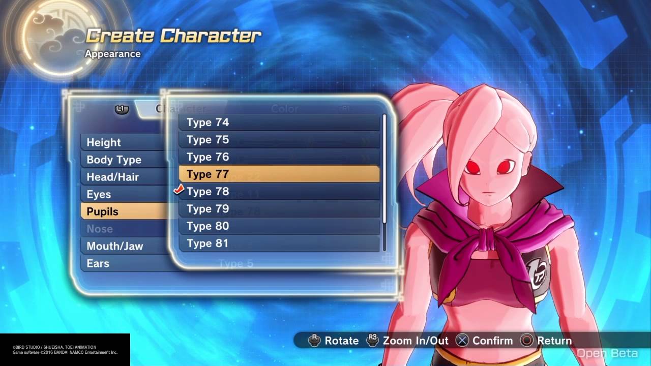 Female Majin character customization xenoverse 2.