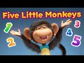 NEW SONG! 💥🙉🍌 FIVE LITTLE MONKEYS 🍌🙉 Masha and the Bear Nursery Rhymes 🎬 Famous songs for kids