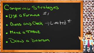 Compare Strategies for Solving: An Application (Algebra I)